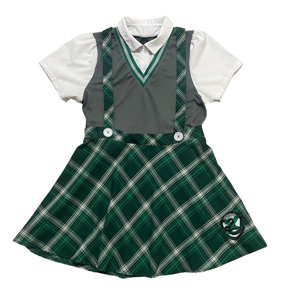 Harry Potter Adult Women’s XL Slytherin Dress School Girl Costume Cosplay 012